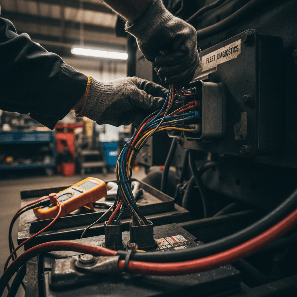Dual battery system for semi-trucks