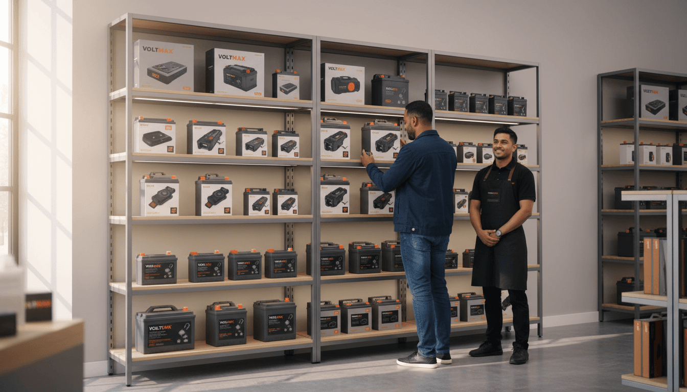 Benroq Batteries showroom and inventory